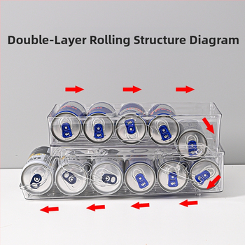 Καλοκαιρινό ψυγείο ποτών διπλής στρώσης κουτί αποθήκευσης πλαστικό διαφανές πτυσσόμενο δοχείο μπύρας κόλα τύπου συρταριού αποθήκευσης