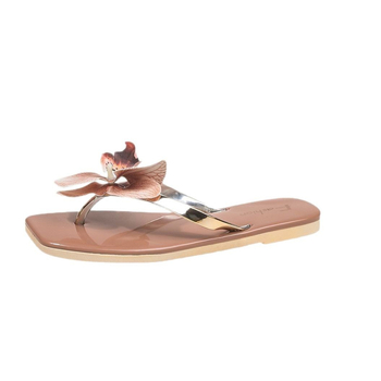Határokon átnyúló flip-flopok nőknek 2025 új nyári divatos virágmintás flip-flopok hétköznapi strandszandálok nőknek