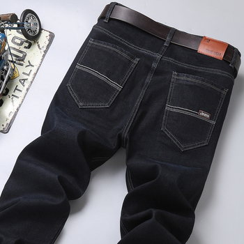 Дропшипинг Дънки Мъжки Прави Свободни Панталони с Висока Талия Голям Размер Бизнес Ежедневни Младежки Еластични Мъжки Панталони Модерни