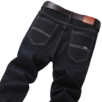 Дропшипинг Дънки Мъжки Прави Свободни Панталони с Висока Талия Голям Размер Бизнес Ежедневни Младежки Еластични Мъжки Панталони Модерни