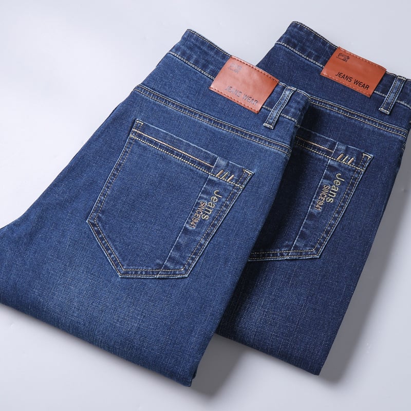 Dropshipping farmernadrágok férfiaknak, egyenes, laza, magas derekú, nagy méretű, üzleti, lezser, ifjúsági, rugalmas, divatos férfi nadrágok