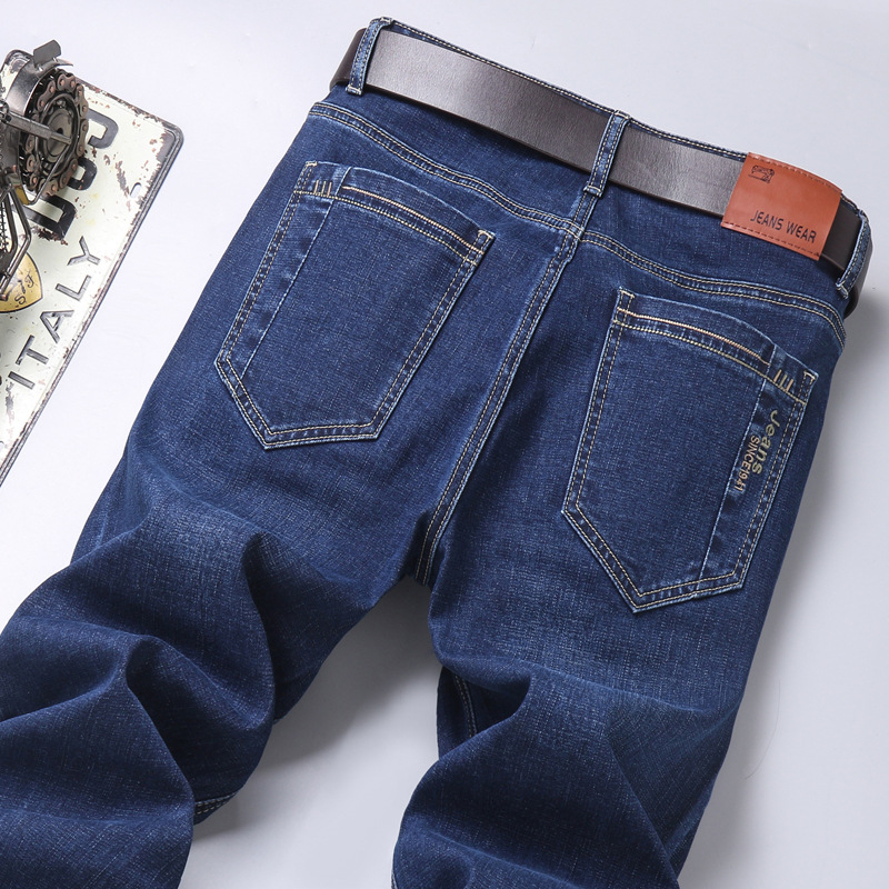 Dropshipping farmernadrágok férfiaknak, egyenes, laza, magas derekú, nagy méretű, üzleti, lezser, ifjúsági, rugalmas, divatos férfi nadrágok