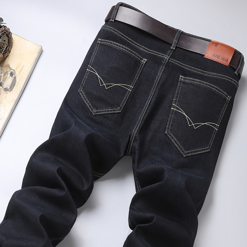 Dropshipping farmernadrágok férfiaknak, egyenes, laza, magas derekú, nagy méretű, üzleti, lezser, ifjúsági, rugalmas, divatos férfi nadrágok