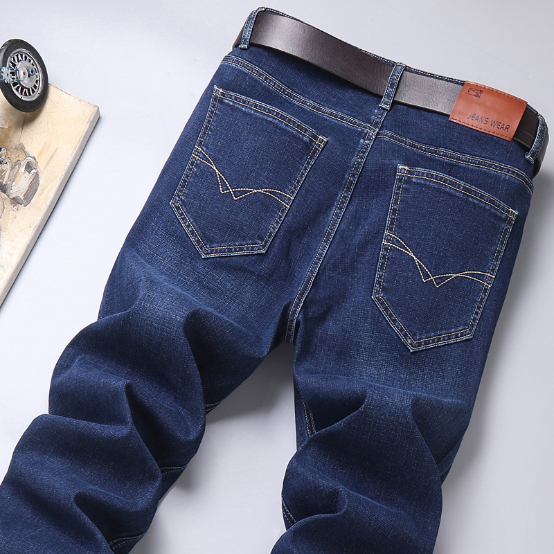 Dropshipping farmernadrágok férfiaknak, egyenes, laza, magas derekú, nagy méretű, üzleti, lezser, ifjúsági, rugalmas, divatos férfi nadrágok