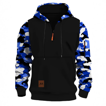 2025 Нов пролетно-есенен Amazon Cross-Border камуфлажен моден американски суичър с качулка за мъже и жени, спортен суичър в съчетание на цветове, мъжко облекло