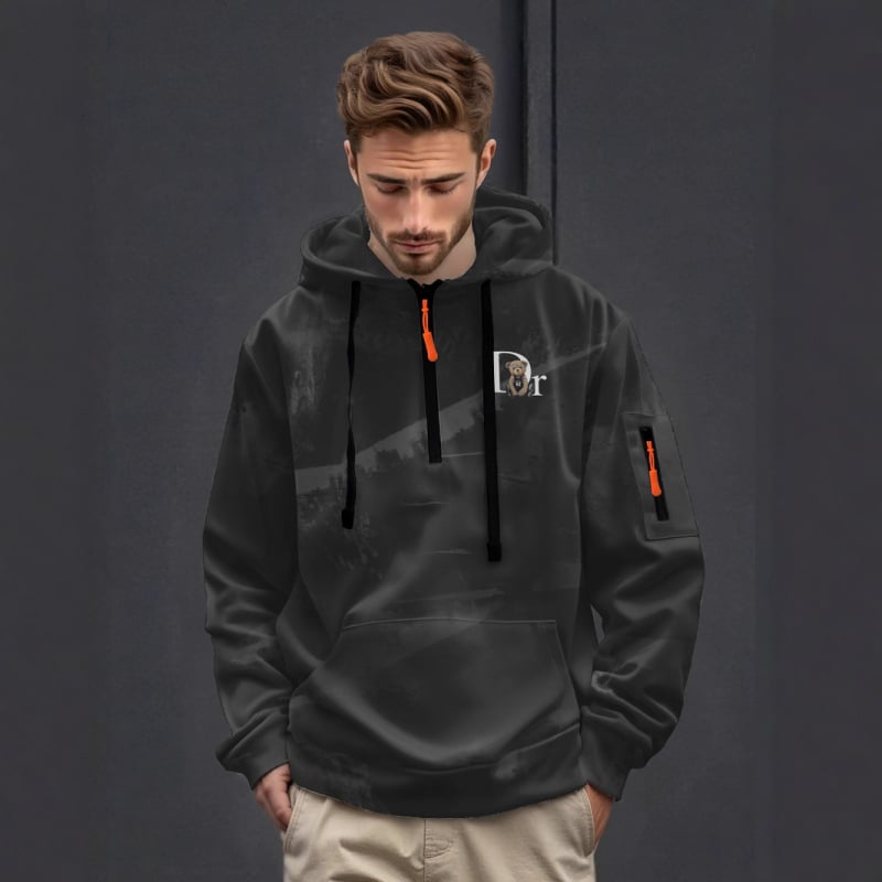 2025 Hanorac nou din fleece, export transfrontalier, imprimat 3D, Amazon Overseas, hanorac cu glugă, en-gros