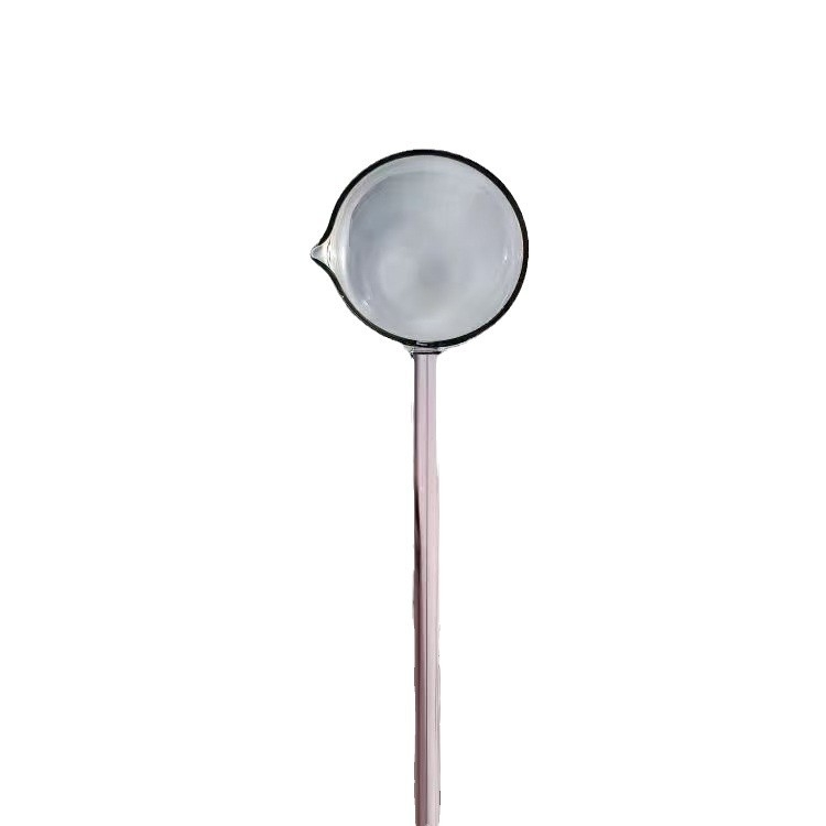 Aukšto borosilikatinio stiklo šaukštas, atsparus aukštai temperatūrai, ilga rankena, spalvota rankena, karšto aliejaus purslų šaukštas sriubos šaukštui, specialiam prieskonių skonio šaukštui