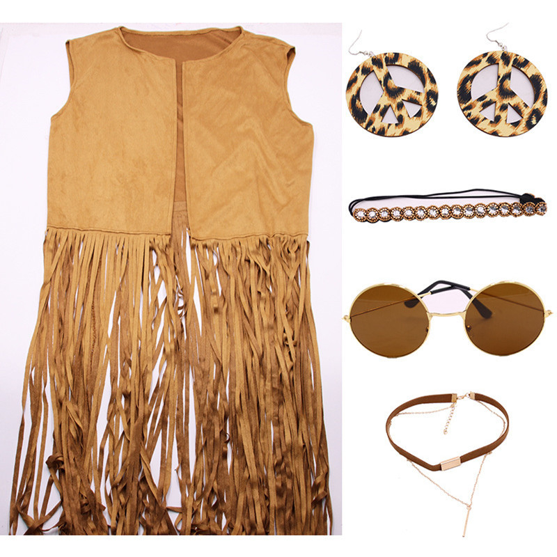 Hat darabos ünnepi indiai ruha fülbevaló nyaklánc divatos, mindenhez illő női mellény velúr európai és amerikai, kapucni nélküli