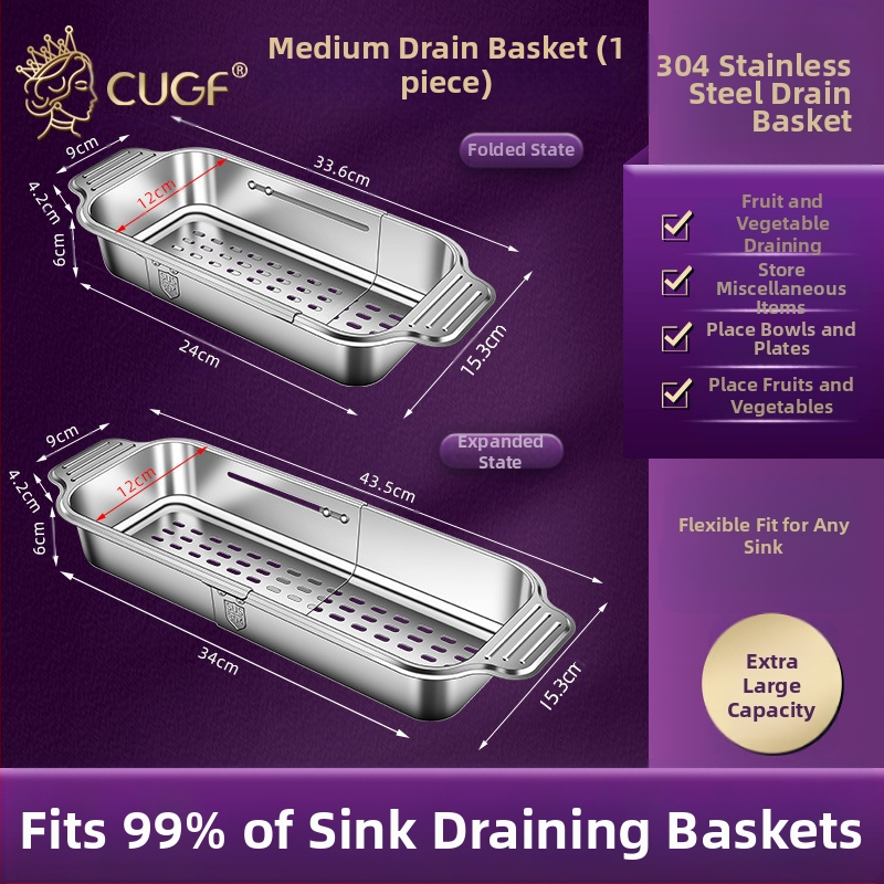 304 nerūdijančio plieno vieno kriauklės išleidimo krepšelis virtuvės kriauklės kriauklės teleskopinis išleidimo krepšelis naujas vandens filtro krepšelis