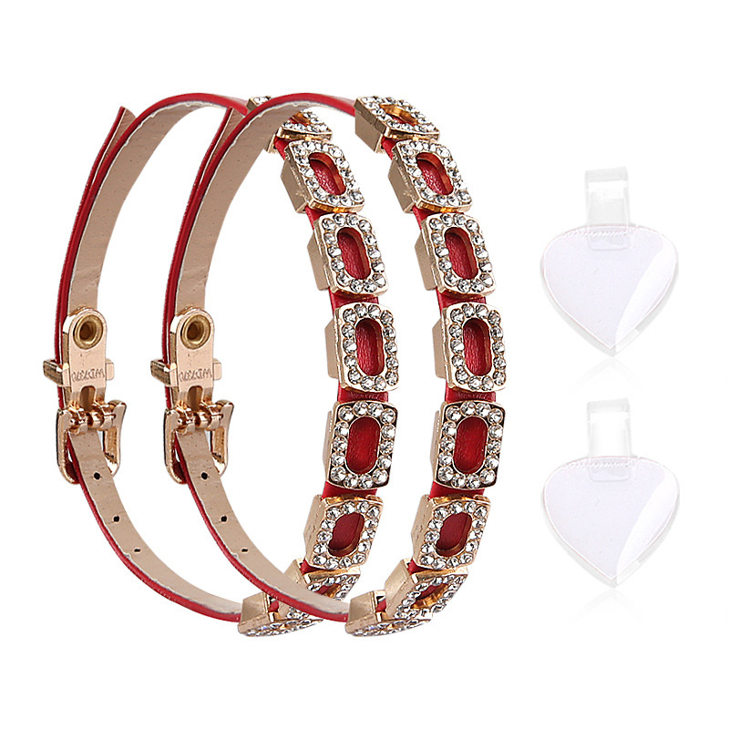 Moteriški plokščiakulniai batų raišteliai su deimantine sagtimi, aukštakulniai, neslystantys, dideli, maži, fiksuoti batų raišteliai be montavimo