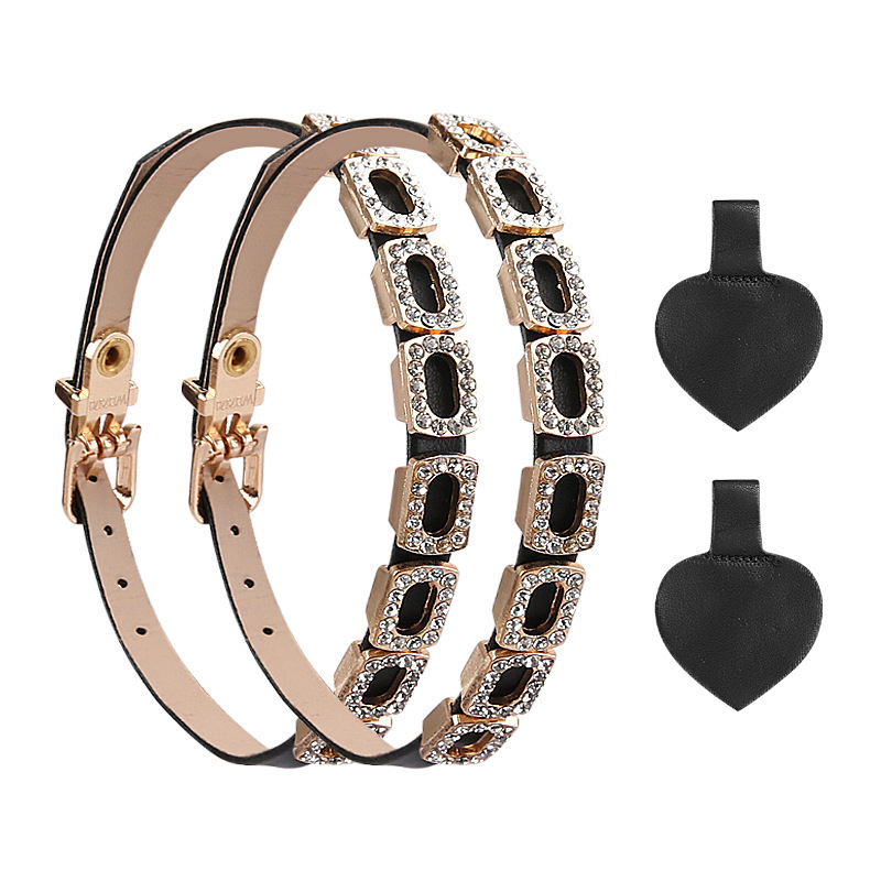 Moteriški plokščiakulniai batų raišteliai su deimantine sagtimi, aukštakulniai, neslystantys, dideli, maži, fiksuoti batų raišteliai be montavimo