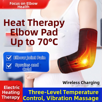 Elektromos moxibustion meleg masszázs fűtött könyökvédők férfiaknak és nőknek fűtött nyakvédő karvédők tenisz sport fizioterápia töltés