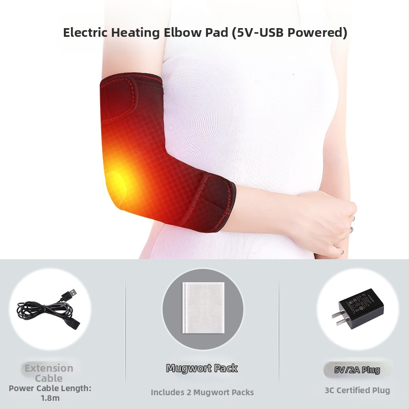 Elektromos moxibustion meleg masszázs fűtött könyökvédők férfiaknak és nőknek fűtött nyakvédő karvédők tenisz sport fizioterápia töltés