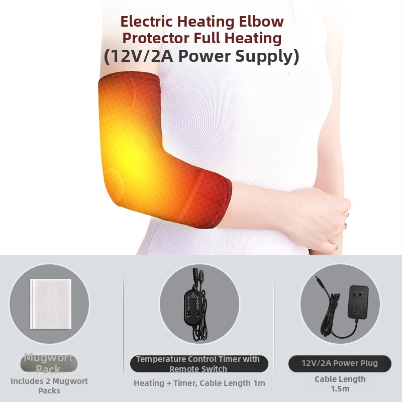 Elektromos moxibustion meleg masszázs fűtött könyökvédők férfiaknak és nőknek fűtött nyakvédő karvédők tenisz sport fizioterápia töltés
