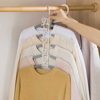 Akasztós ruhatár Összecsukható többfunkciós, többrétegű ruhaakasztó, jó akasztós állvány, otthoni kollégium, vidéki ruhásszekrény tároló