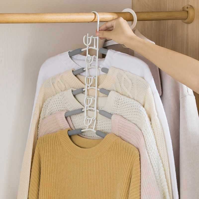 Akasztós ruhatár Összecsukható többfunkciós, többrétegű ruhaakasztó, jó akasztós állvány, otthoni kollégium, vidéki ruhásszekrény tároló