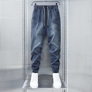 Пакетирани крака Harlan свободни дънки мъжки Joker дишащи панталони тенденция трепери живи експлозии поколение коса