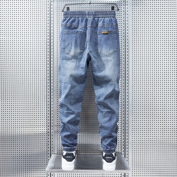 Пакетирани крака Harlan свободни дънки мъжки Joker дишащи панталони тенденция трепери живи експлозии поколение коса