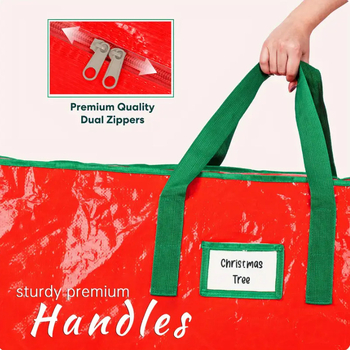 Prekogranična Amazon božićna torba za pohranu drvca 7,5/9 stopa crvena pe tkanina velikog kapaciteta za pakiranje prtljage za selidbu