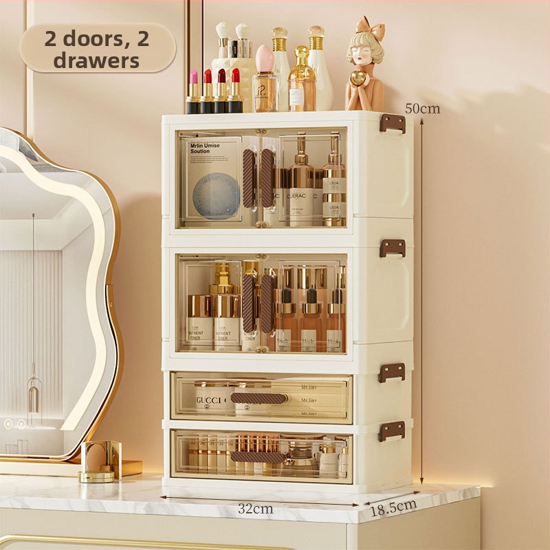 Bőrápoló termékmaszk Porálló kialakítású fiókos tárolószekrény Tárolóállvány Kozmetikai tárolódoboz Asztali fésülködőasztal