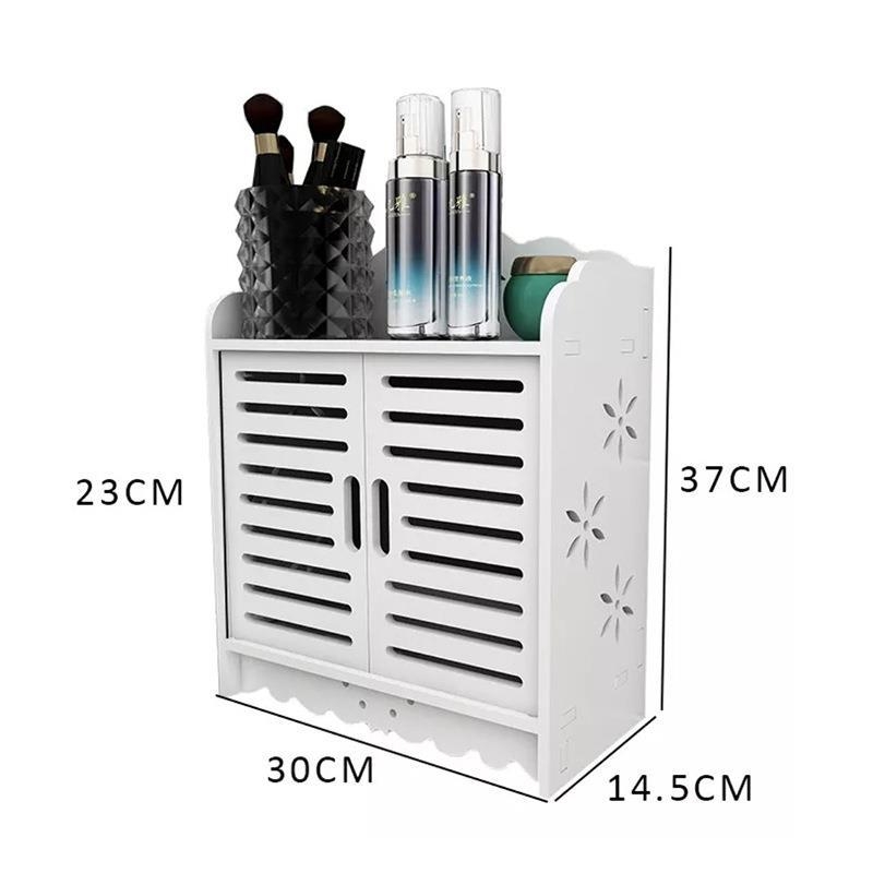 Fürdőszobába falra szerelhető, ütésmentes bőrápolási tárolóállvány, fürdőszobai fiókos, többrétegű tároló, nagy kapacitású tárolóállvány