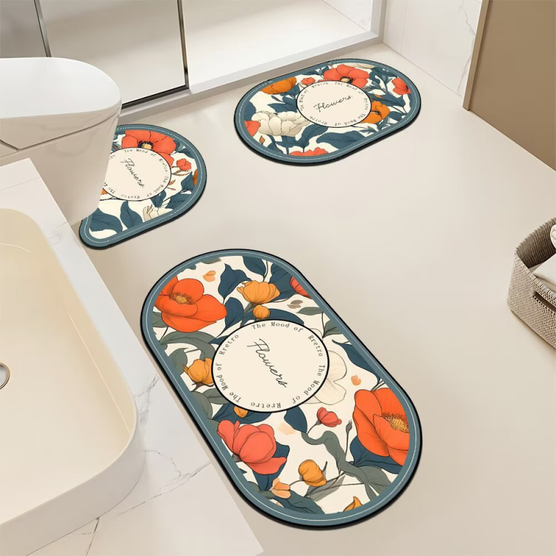 Covorașe de podea cu noroi Diatom, en-gros, baie, chiuvetă, covorașe antiderapante pentru toaletă, forme speciale, rezistente la pete și absorbante de apă