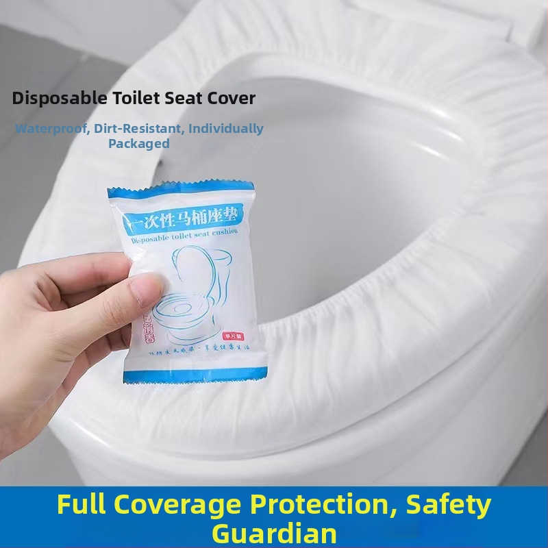 Тоалетна възглавница за еднократна употреба, пътна артефактна двуслойна удебелена водоустойчива тоалетна възглавница за бременни жени, против мръсотия, тоалетна хартия