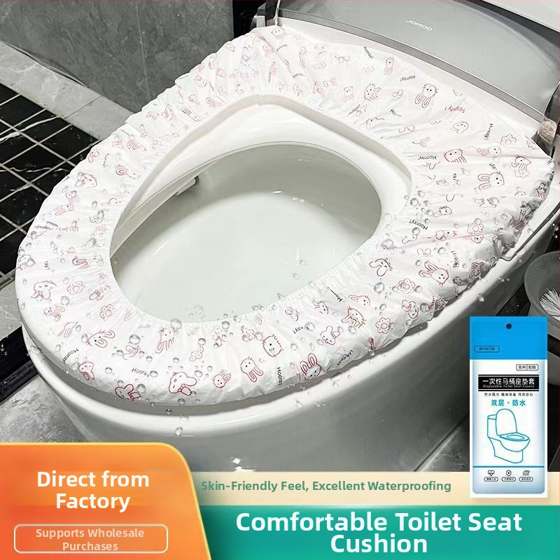 Vienkartinis tualeto pagalvėlės kelioninis artefaktas, dvigubo sluoksnio sutankintas, vandeniui atsparus tualeto užvalkalas nėščioms moterims, apsaugantis nuo nešvarumų, tualetinio popieriaus pagalvėlė, tualeto užvalkalas
