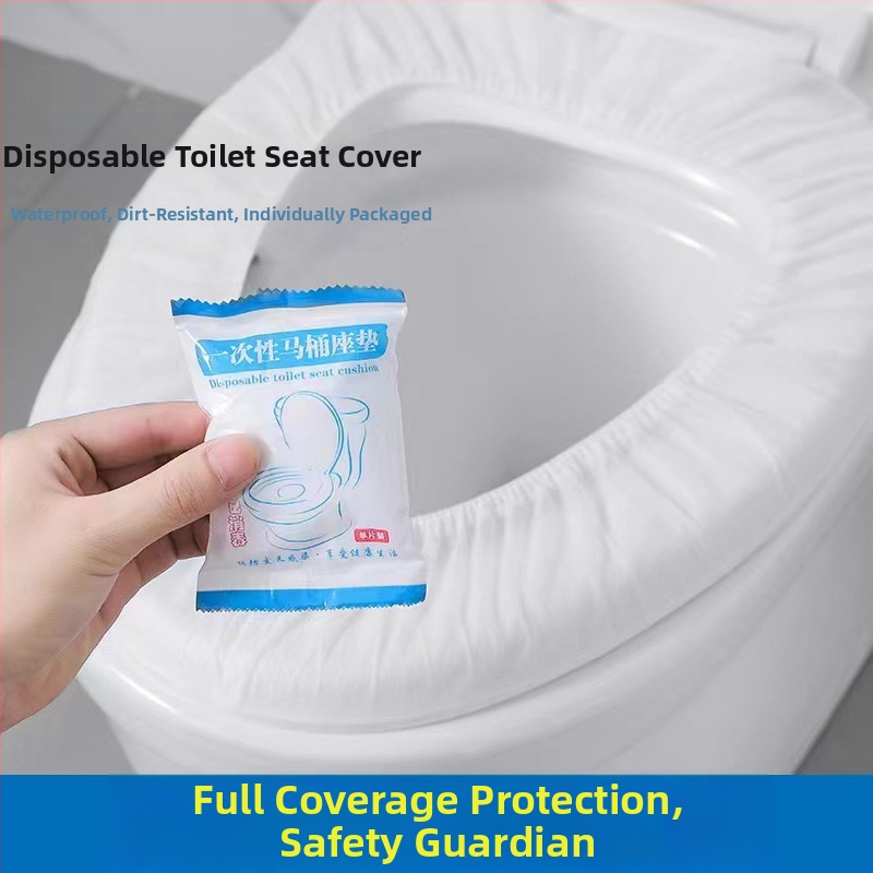 Vienkartinis tualeto pagalvėlės kelioninis artefaktas, dvigubo sluoksnio sutankintas, vandeniui atsparus tualeto užvalkalas nėščioms moterims, apsaugantis nuo nešvarumų, tualetinio popieriaus pagalvėlė, tualeto užvalkalas