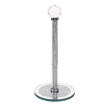 Tiesioginio gamyklinio tiekimo kūrybinis popierinių rankšluosčių laikiklis, krištolo permatomo stiklo laikymo stovas, vertikalus popierinių ritinėlių laikiklis, restoranas