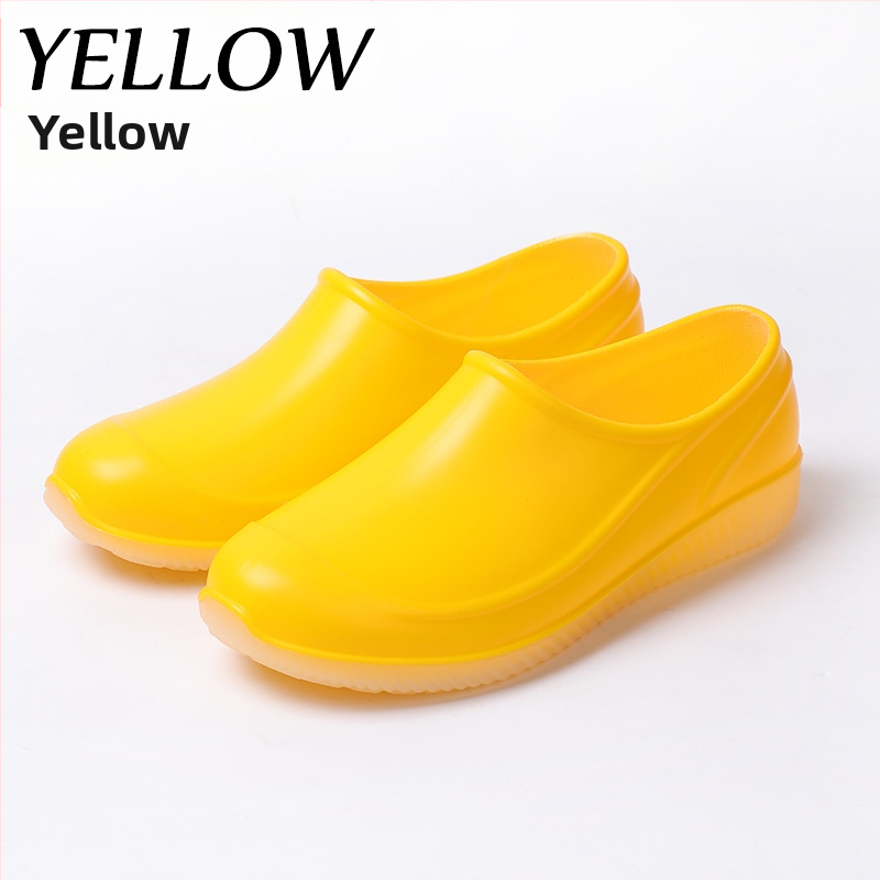 Narancssárga, alacsony szárú esőcipő, férfi és női, csúszásmentes, lapos, élelmiszeripari, fehér, csúszásmentes gumicipő, sekély szájú, kopásálló gumicipő, férfi nagykereskedelem