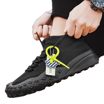 Tiktok Kuaishou Xiaohongshu Dropshipping Παπούτσια για ζευγάρια με πλεκτό ύφασμα, κάλτσες, απλά, χαμηλά, με χοντρή σόλα, ευέλικτα, αναπνεύσιμα ανδρικά παπούτσια