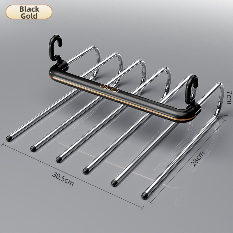 Sulankstomos kelnių lentynos daugiafunkcinė kelnių pakaba daugiasluoksnė besiūlė buitinė magiška kelnių segtukas drabužių spintos laikymo organizatorius kelnių pakaba