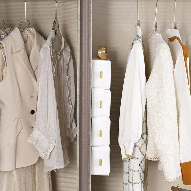 Cutie de depozitare pentru șosete montată pe perete, artefact pentru garderobă, cutie de organizare pentru lenjerie intimă și dresuri, tip sertar, pentru economisirea spațiului