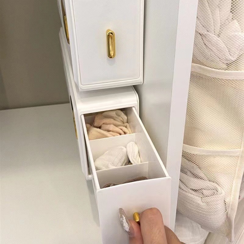 Cutie de depozitare pentru șosete montată pe perete, artefact pentru garderobă, cutie de organizare pentru lenjerie intimă și dresuri, tip sertar, pentru economisirea spațiului