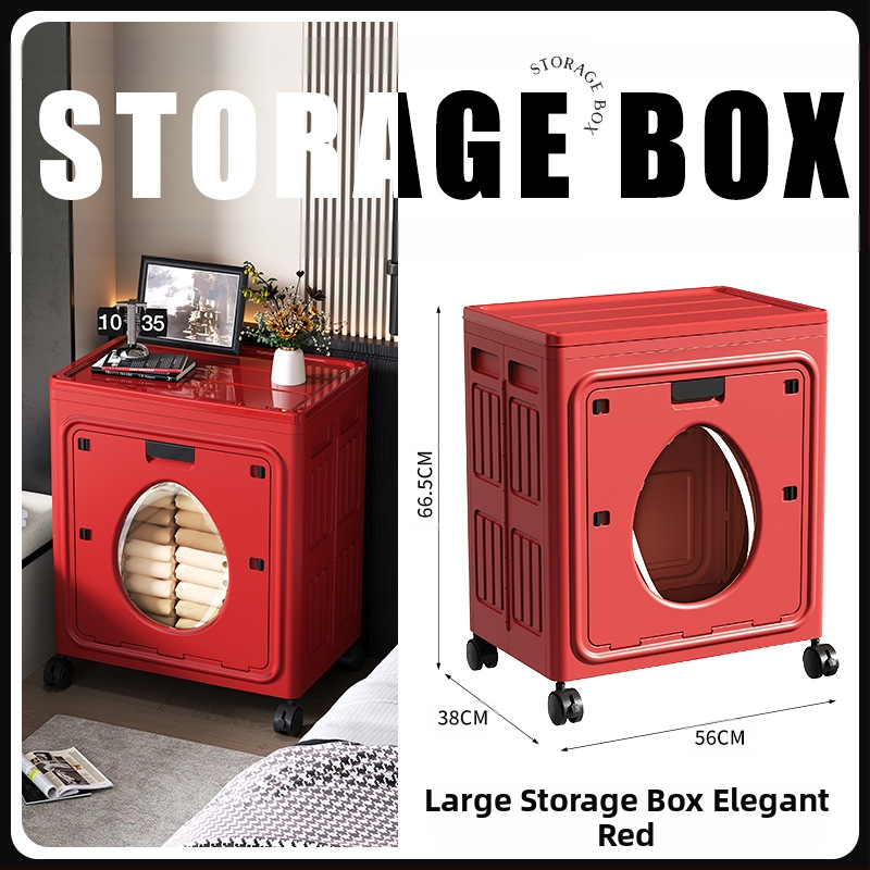 Kétajtós, felhajtható tetejű, kerekes játéktároló doboz, összecsukható ruha- és paplantároló szekrény, nagy kapacitású háztartási tárolódoboz