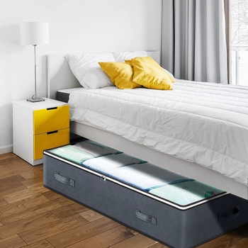 Ágy alatti tárolódoboz, összecsukható ruhatároló táska, otthoni ruhásszekrény, porálló, nem szőtt anyagból készült, nagy kapacitású rendszerezés