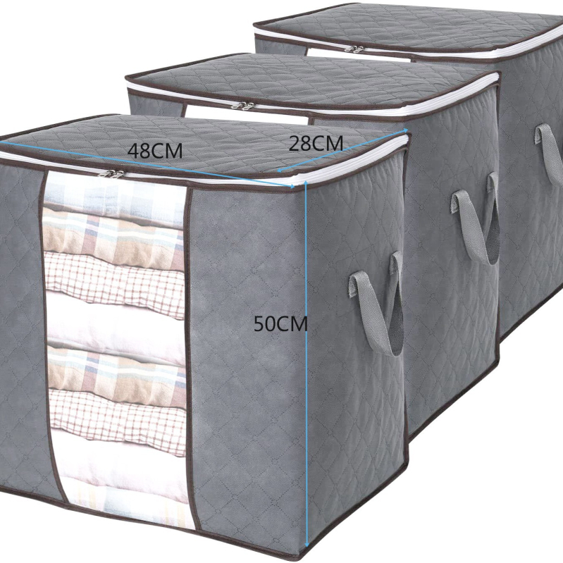 Ágy alatti tárolódoboz, összecsukható ruhatároló táska, otthoni ruhásszekrény, porálló, nem szőtt anyagból készült, nagy kapacitású rendszerezés