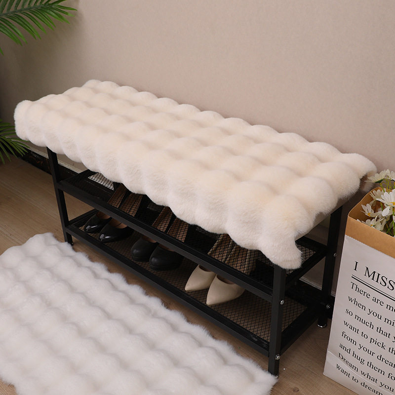 Uus küüliku plüüsist mähkimislaua padi, sissepääsuuks, kingakapp, sissepääsukaardiga istmepadi, garderoobi toolipadi