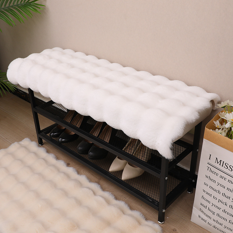 Uus küüliku plüüsist mähkimislaua padi, sissepääsuuks, kingakapp, sissepääsukaardiga istmepadi, garderoobi toolipadi