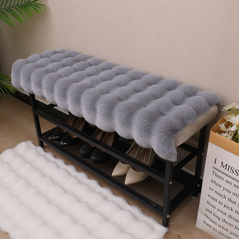 Uus küüliku plüüsist mähkimislaua padi, sissepääsuuks, kingakapp, sissepääsukaardiga istmepadi, garderoobi toolipadi