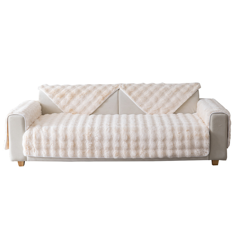 Nyúl Plüss Internet Hírességek Kanapépárna Téli Vastagított Csúszásmentes Párna Bőr Kanapéhuzat 2024 Új Plüss Huzatkendő