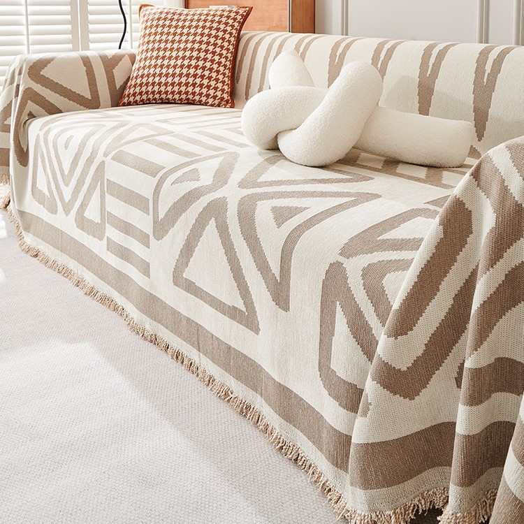 Zsenília fekete-fehér kanapépárna, kanapéhuzat, négy évszak, univerzális, egyszerű, univerzális, teljes fedésű párna, háttámla, törölközőhuzat, kendő