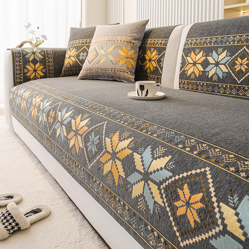 Bohém zsenília kanapépárna minden évszakra univerzális 2025 új, csúcskategóriás, csúszásmentes párnahuzat szövettel