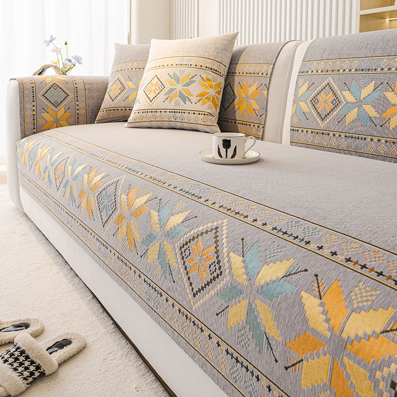 Bohém zsenília kanapépárna minden évszakra univerzális 2025 új, csúcskategóriás, csúszásmentes párnahuzat szövettel