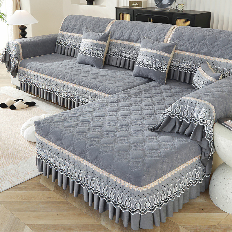 Könnyű, luxus, csúcskategóriás zsenília szoknya, modern kanapépárna, új, csúszásmentes, macskakarcálló, négy évszakos, univerzális, nagykereskedelem