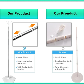 Σετ στηλών μπαλονιών Amazon με τηλεσκοπική βάση μπολ με ράβδους για μπαλόνια Στήλη οδηγός δρόμου Βάση μπαλονιών Γενέθλια Γάμος Πάρτι