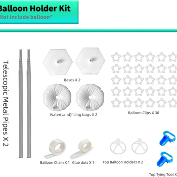 Σετ στηλών μπαλονιών Amazon με τηλεσκοπική βάση μπολ με ράβδους για μπαλόνια Στήλη οδηγός δρόμου Βάση μπαλονιών Γενέθλια Γάμος Πάρτι