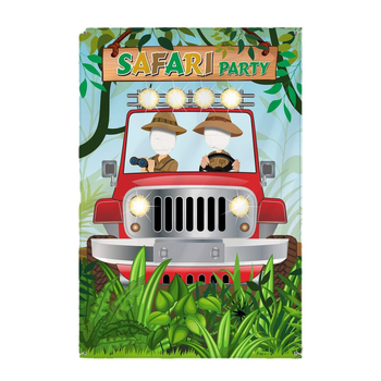 Διασυνοριακό 1.5*1M Διασκέδαση Παιχνίδι Ζούγκλας Πάρτι Ζούγκλας Περιπέτεια Φωτογραφία Φωτογραφία Banner Φόντο Υφασμάτινη Διακόσμηση