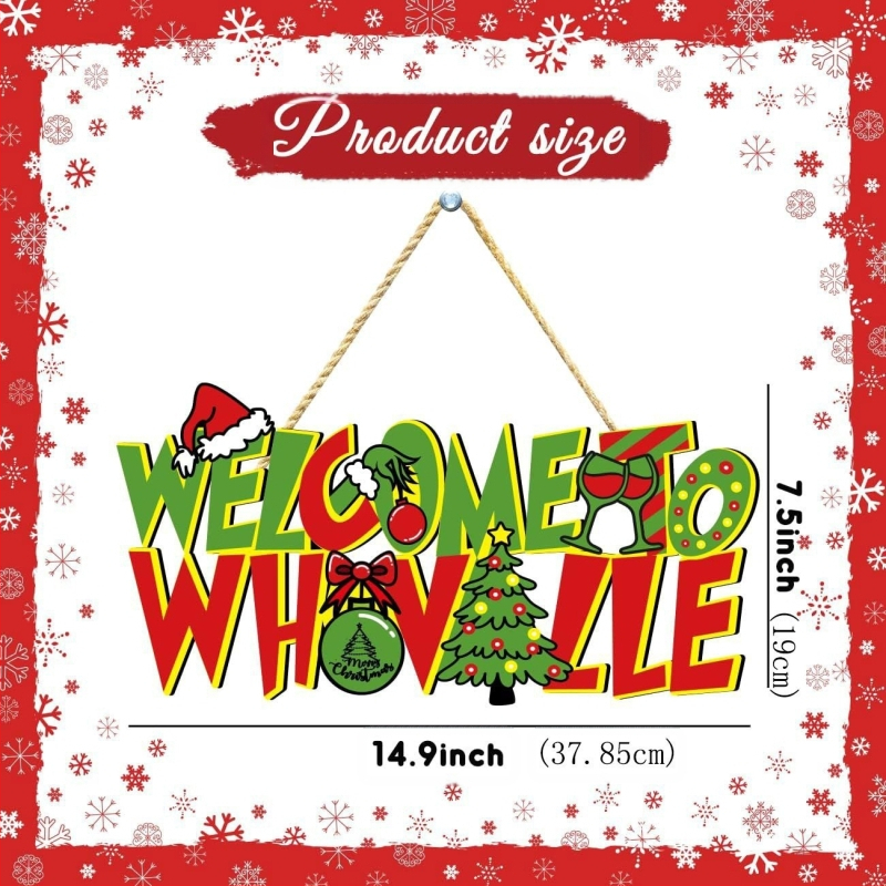 Διασυνοριακές πωλήσεις στο Amazon με ξύλινες καταχωρίσεις Χριστουγεννιάτικων δέντρων, διακοσμητικά για εξώπορτα, είδη διακόσμησης πάρτι Grinch